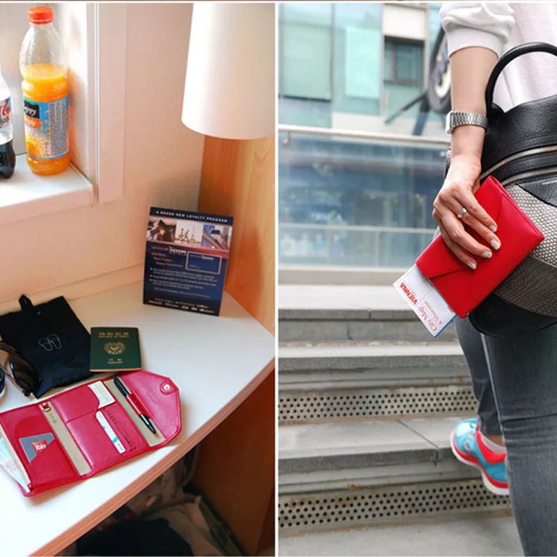 Модная дорожная Обложка для паспорта складной держатель кредитных карт