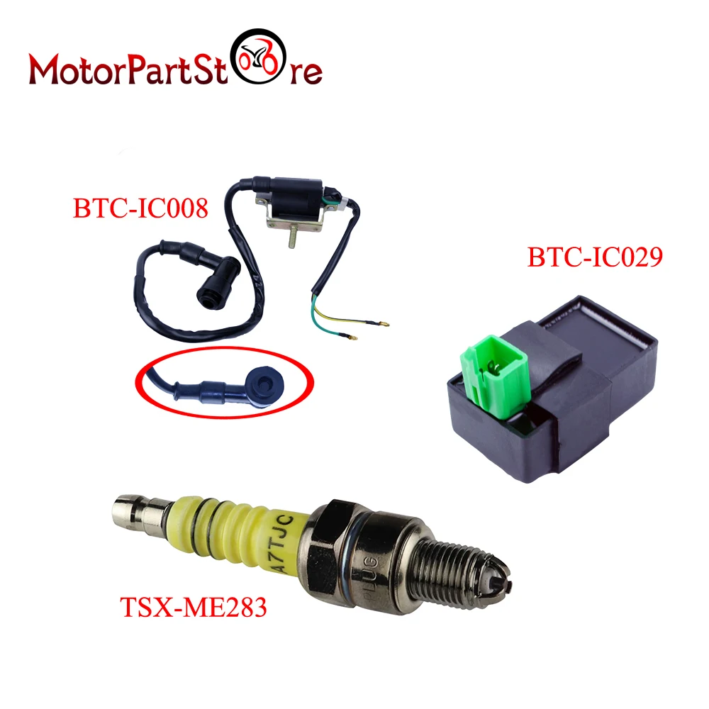 Свеча зажигания катушки CDI для 50cc 70cc 90cc 110cc 125cc ATV Quad TaoTao SunL Coolster Roketa Honda XL XR CT CL CB |