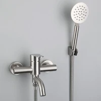 stainless steel bathroom faucet rain shower bath faucet wall mounted bathtub shower mixer tap handheld shower head set