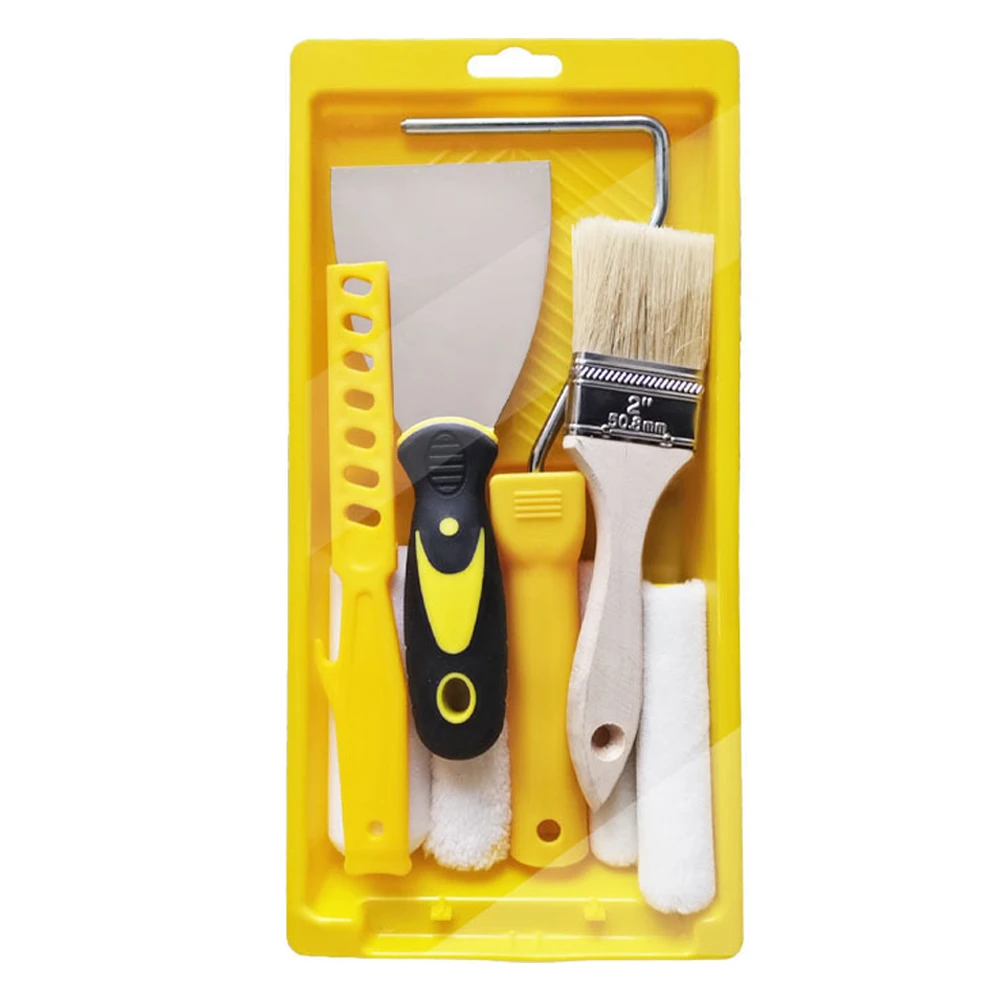 

9 комплектов с подносом, набор валиков для шпатлевки в помещении, мешалка, мини-потолки, ручное украшение, вспомогательная ручка для покраск...