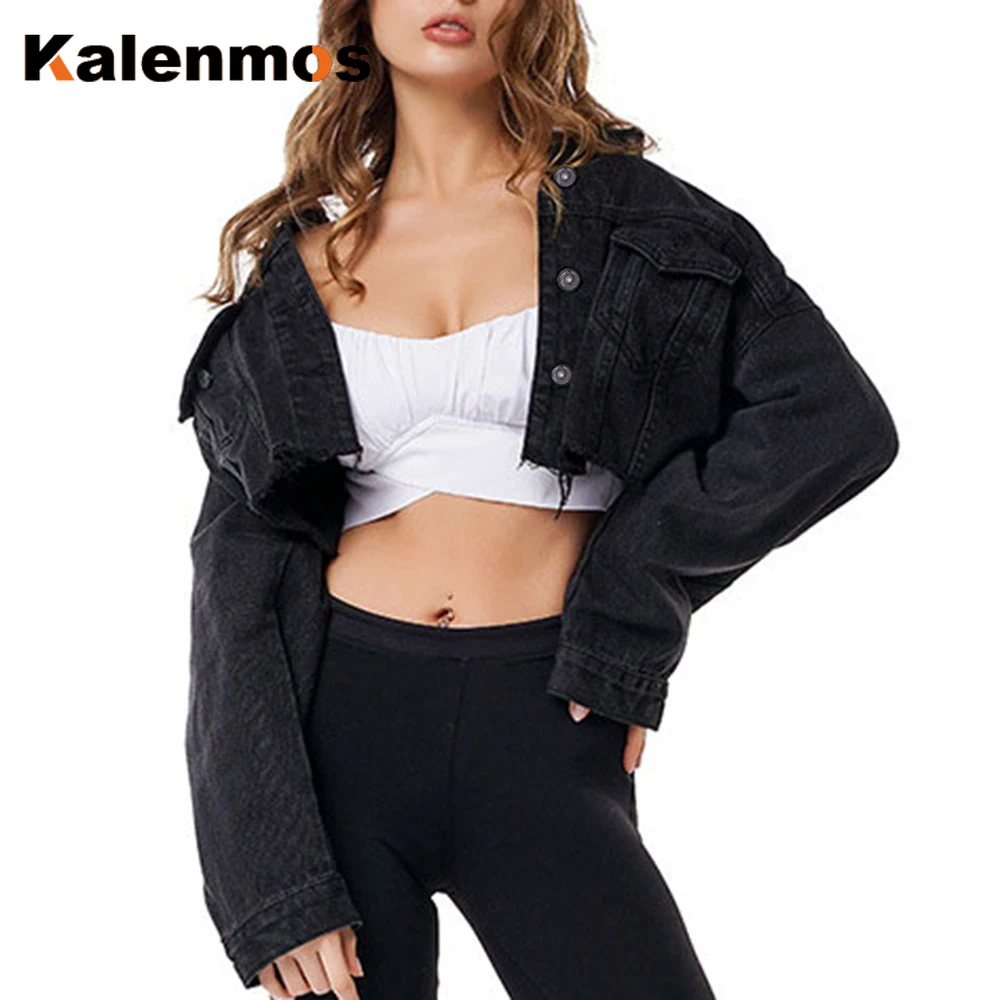 Женская джинсовая куртка осенне весенняя бомбер в готическом стиле|Женские