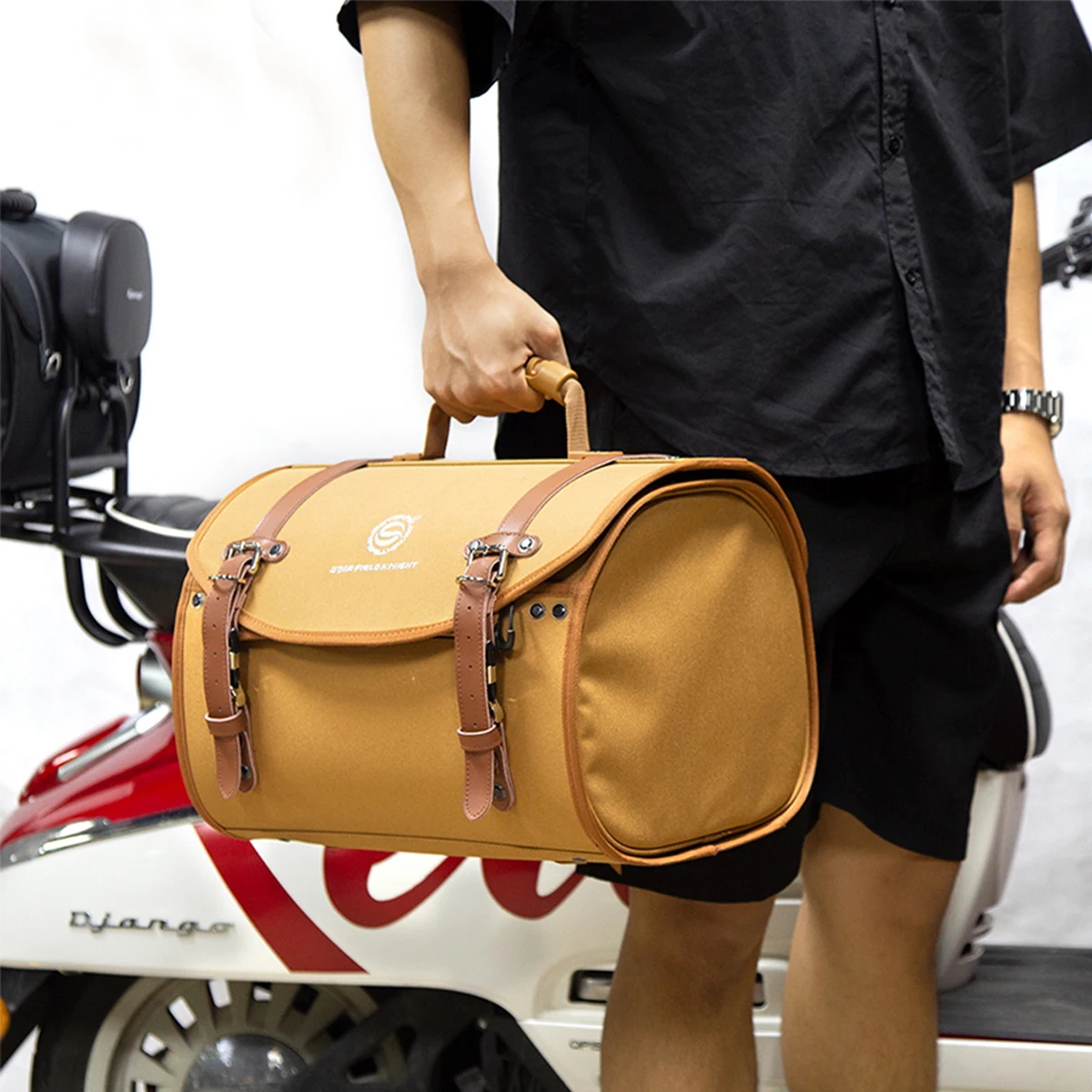 

Motorcycle Back Seat Bag Oxford Cloth Trunk Handle Bag Luggage Bag Helmet Bag Motorcycle Travel Large Capacity