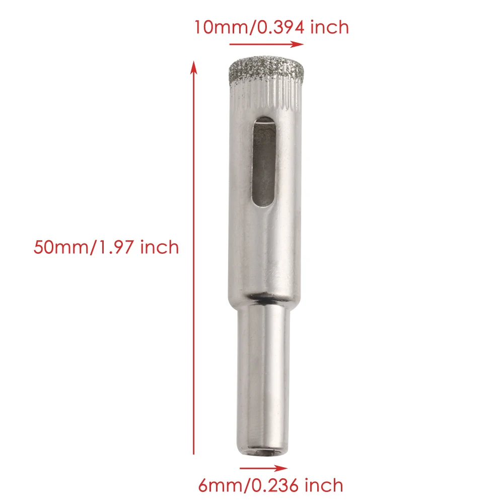 

10Pcs 10 mm forage diamant base Coated Bits Scie Carreaux verre Cramique Marbre splitting wood cone drill bit heavy duty screw
