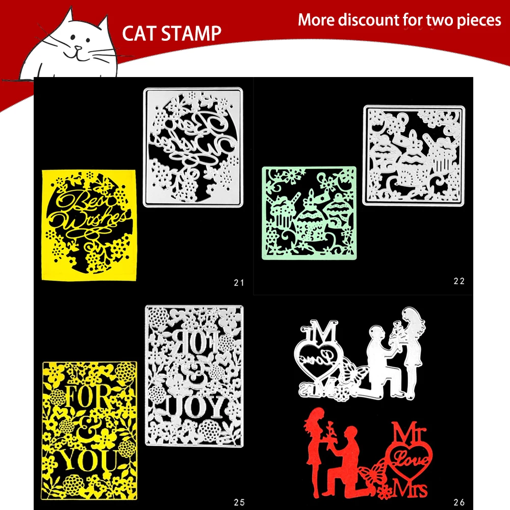 

Love / Cake Cutting Dies Stencil Scrapbooking DIY Album Stamp Paper Card Making Decoration Crafts