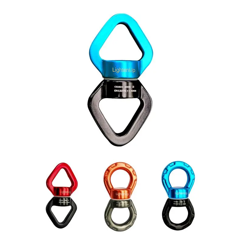 

Professional Outdoor Rock Climbing Accessories Fixing Device Rotary Connector 30KN Colorful Yoga Universal Ring Two Styles