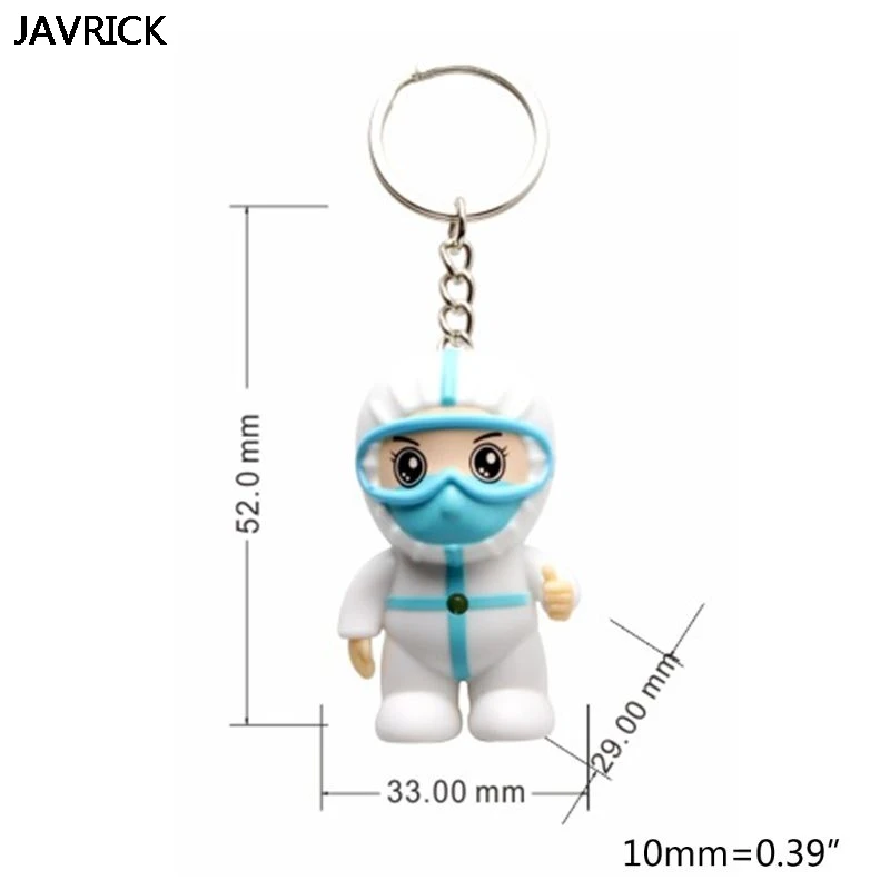 Сувенир белый брелок для медсестры с мультяшным рисунком подвеска крючком I Love U