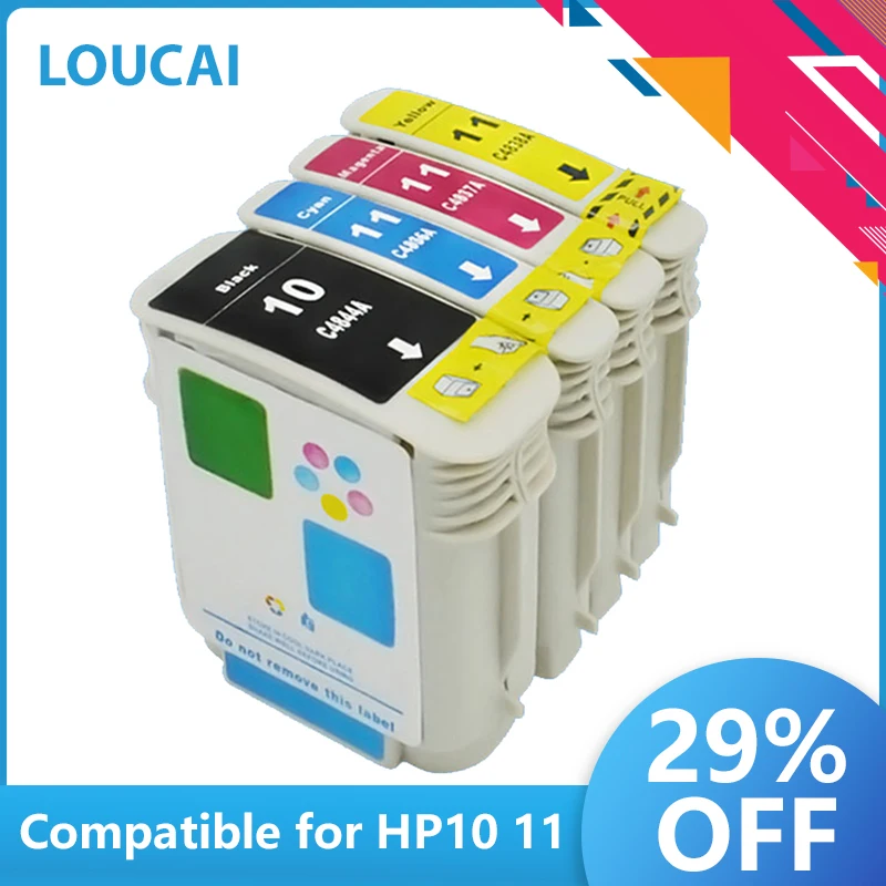 Совместимый с LouCai чернильные картриджи для HP 10 11 Designjet 110 100plus C4844A Inkjet 2800dt 2800dtn