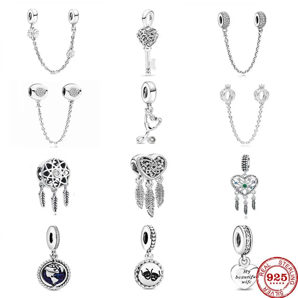 Бусины Ловец снов из серебра 2021 пробы в форме сердца для девочек 925 | Украшения и