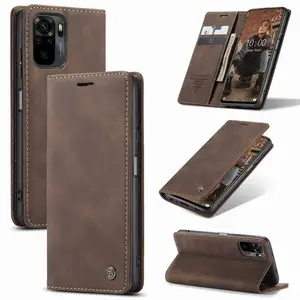 leather case for xiaomi redmi note 10 pro max flip wallet magneitc silicone bumper phone cover on xiomi redmi note 10s pro coque free global shipping