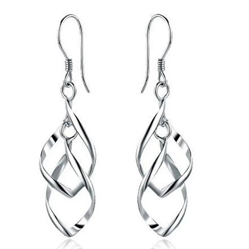 1Pair Style 6 19 стилей Висячие драгоценные камни стразы длинные висячие серьги для женщин ювелирные изделия посеребренные полые металлические висячие серьги - Окраска металла: 1Pair Style 6