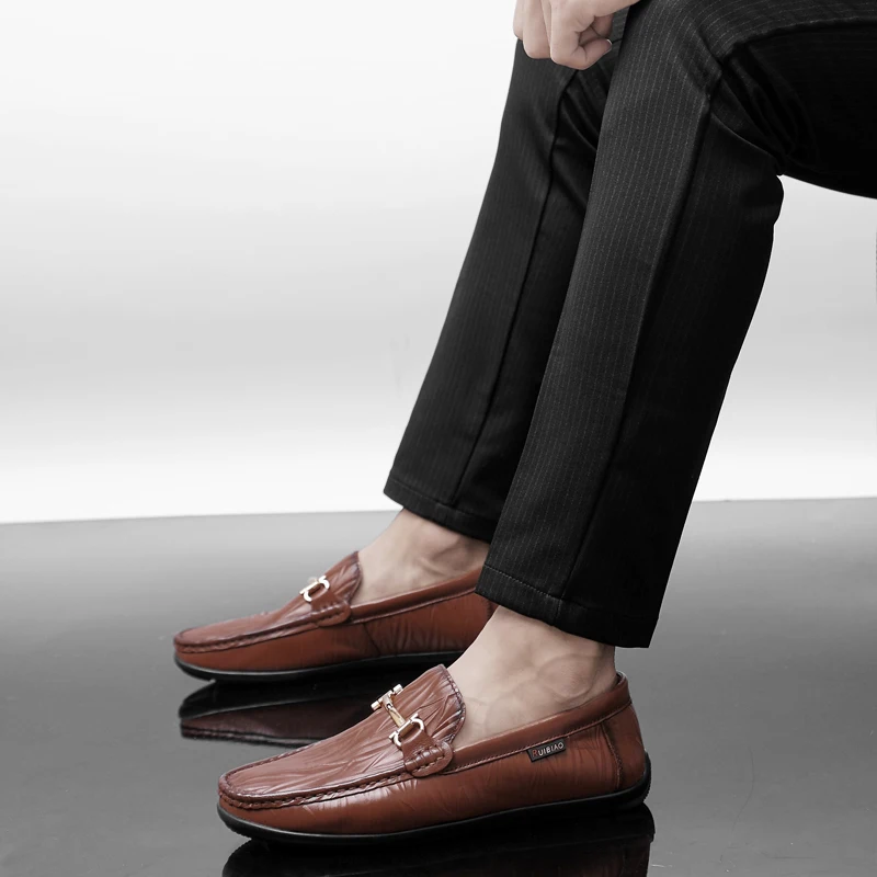 Туфли мужские классические брендовые простые легкие для делового образа черные