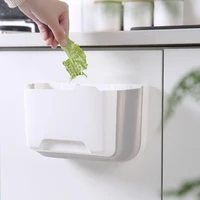 folding wall mounted storage tray trash can container holder in car home supply