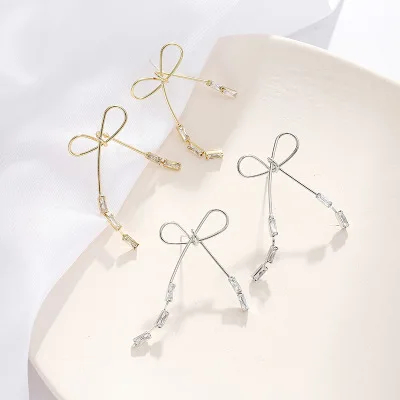 Новое поступление серебро Цвет булавки кубического циркония серьги женские