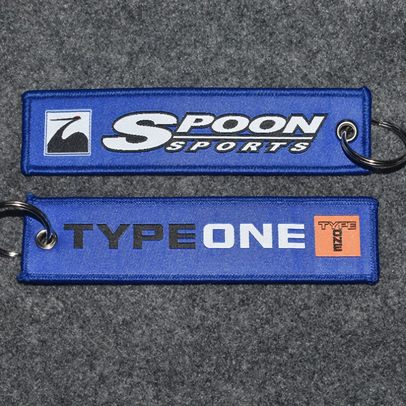 JDM автомобильный брелок нейлоновая вышивка ложка Спортивная этикетка бирка