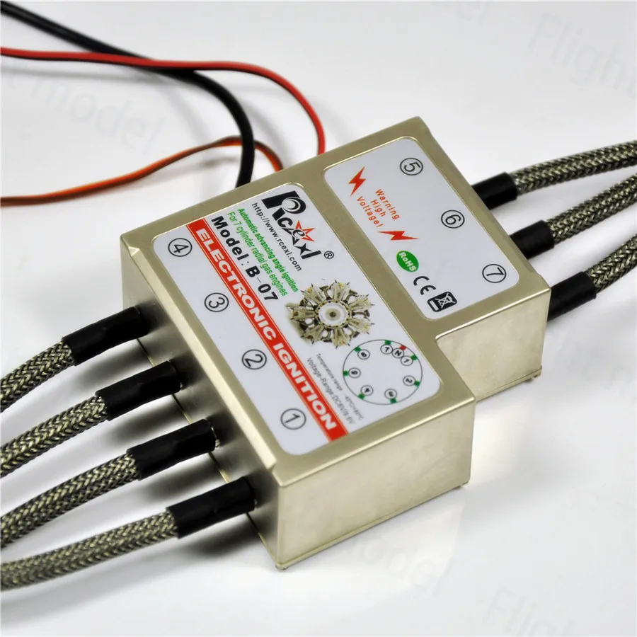 Rcexl 7-цилиндровое радиальное зажигание двигателя CDI для NGK ME-8 1/4-32 90/120 градусов с