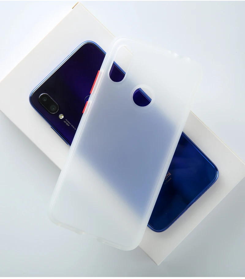 Матовый Прозрачный чехол для Xiao mi Red mi Note 8 7 6 Pro 8A 7A 6A K20 Прозрачный жесткий чехол для mi A3 CC9 CC9E 8 9 lite mi 9t pro Чехол