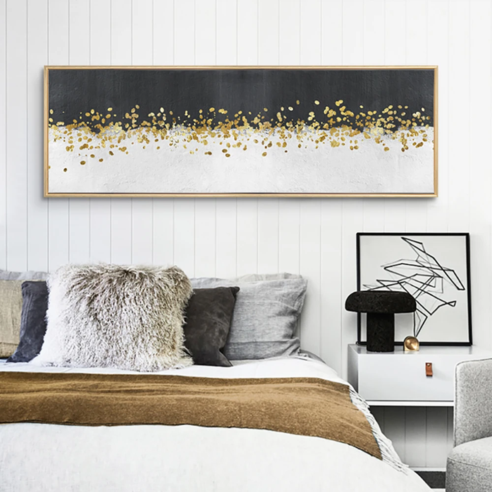 

Black And White Abstract Hand Painted Oil Painting Large Abstract Wall Art Oil Canvas Painting For Living Room Bedroom Unframed
