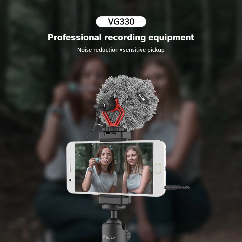 BOYA видео Запись микрофон светодиодный светильник штатив Зажим для телефона