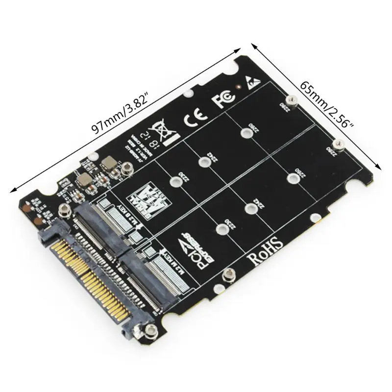 Адаптер M.2 SSD к U.2 адаптер 2 в 1 NVMe SATA-Bus NGFF PCI-e SFF-8639 PCIe M2 конвертер адаптера для