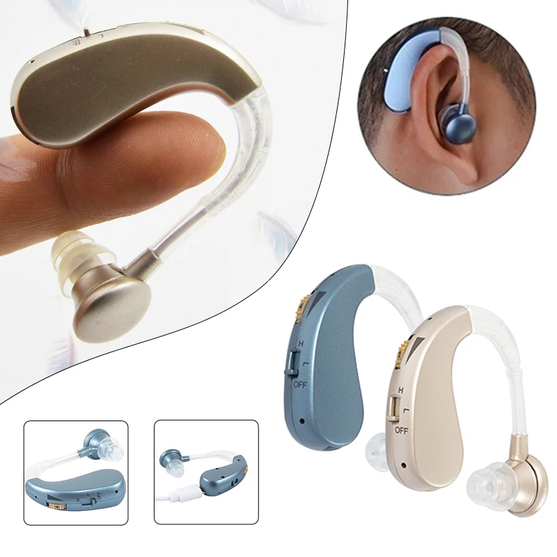 

Перезаряжаемый цифровой мини-слуховой аппарат усилитель звука беспроводной слуховой аппарат для пожилых людей от умеренной до тяжелой пот...