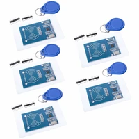 5pcs rc522 rfid rf ic card sensor module s50 white card key ring for arduino raspberry pi