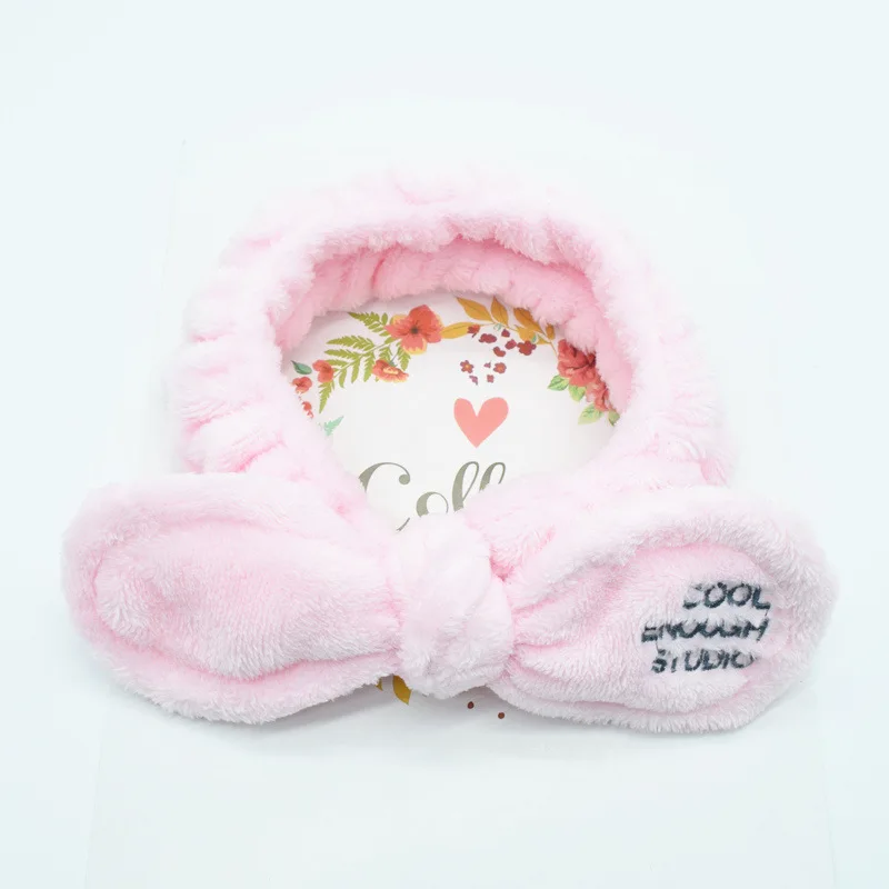 Женский милый удобный банный держатель для волос с большими ушками эластичная