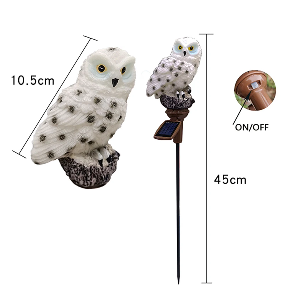 

Solar Light 2pcs LED Solar Light Simulation Owl Lamp Outdoor Garden Lawn Stakes Light for Home Courtyard Decoration