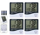 Цифровой измеритель температуры и влажности HTC-1, HTC-2, с ЖК-дисплеем, для дома и улицы, гигрометр, термометр, метеостанция с часами