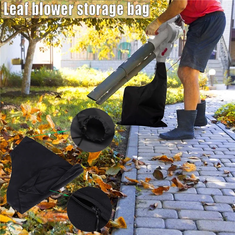 

Leaf Blower Vacuum Solid Zippered Bag For Garden Lawn Yard Shredder Dust Collection Storage Pouch Accessories Drop Ship Outdoor