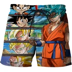 Новые мужские шорты Z Goku с 3D принтом, летние пляжные шорты для отпуска, мужские Мешковатые повседневные свободные удобные спортивные шорты для бега