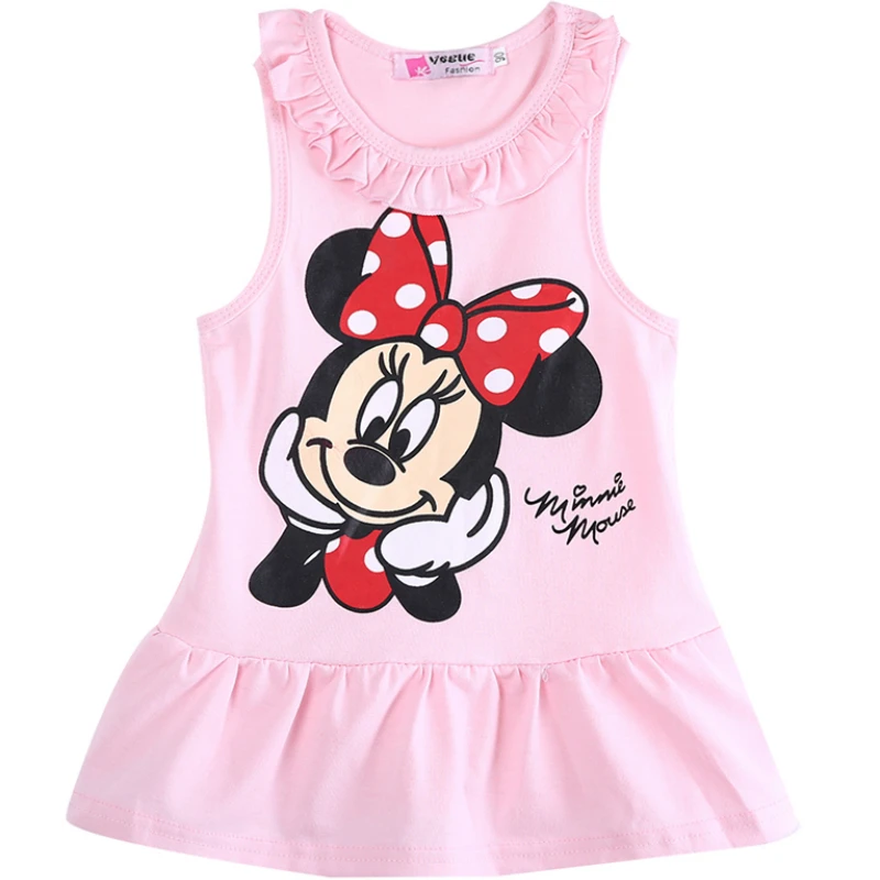 Платье для маленьких девочек 2019 г. Летние топы из 100% хлопка платье без рукавов