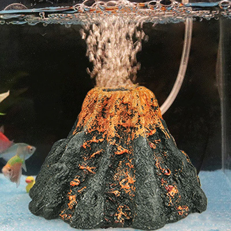 Цельнокроеное платье вулкан камни для сада камней рыбы в аквариуме украшения