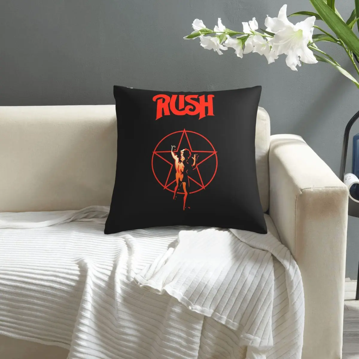 

Rush Band Logo pillowcase printed cushion cover sofa waist pillow pillow cover