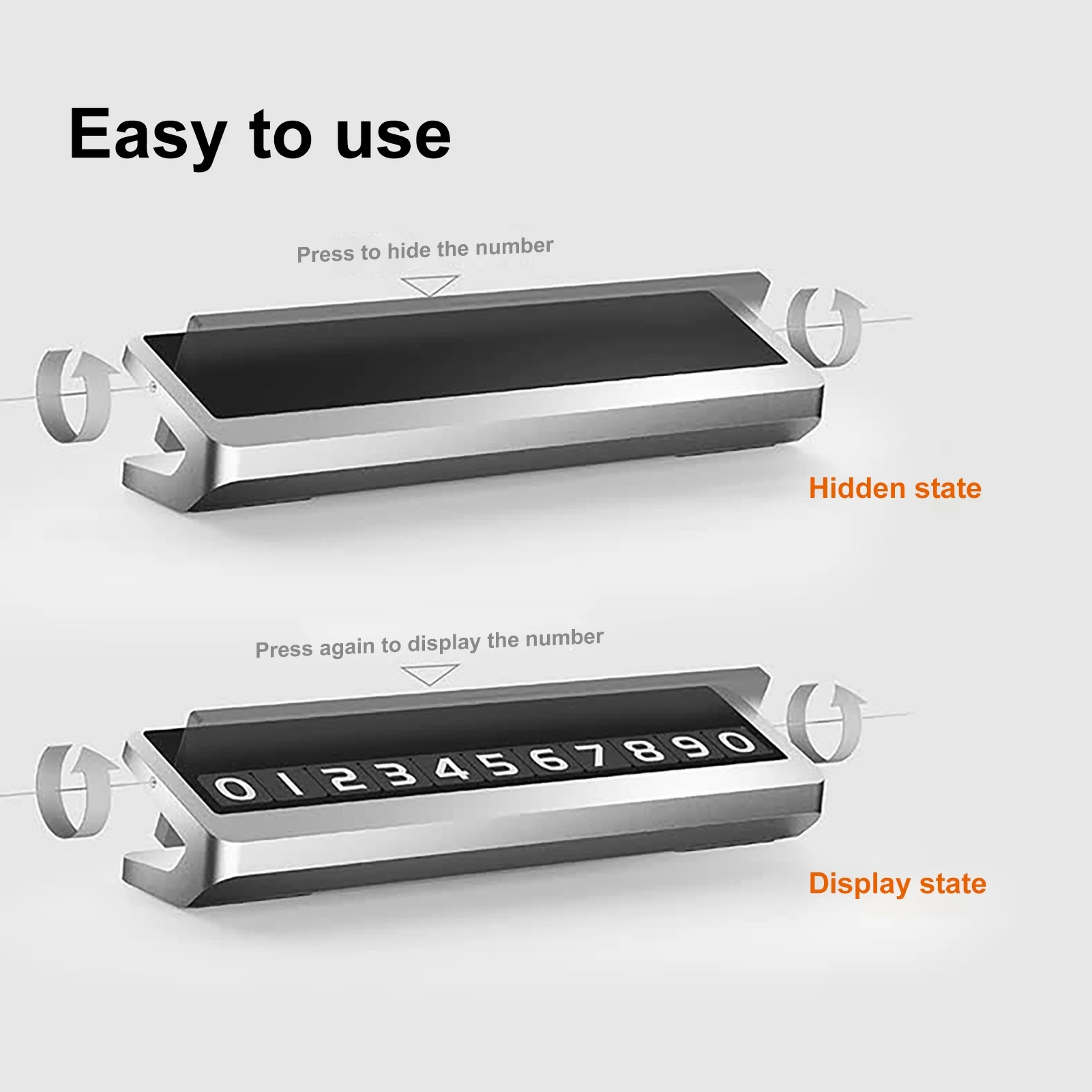 

Magnetic Luminous Car Vehicle Temporary Stop Sign Parking Card Auto Accessory Universal Car Styling Accessories Interior