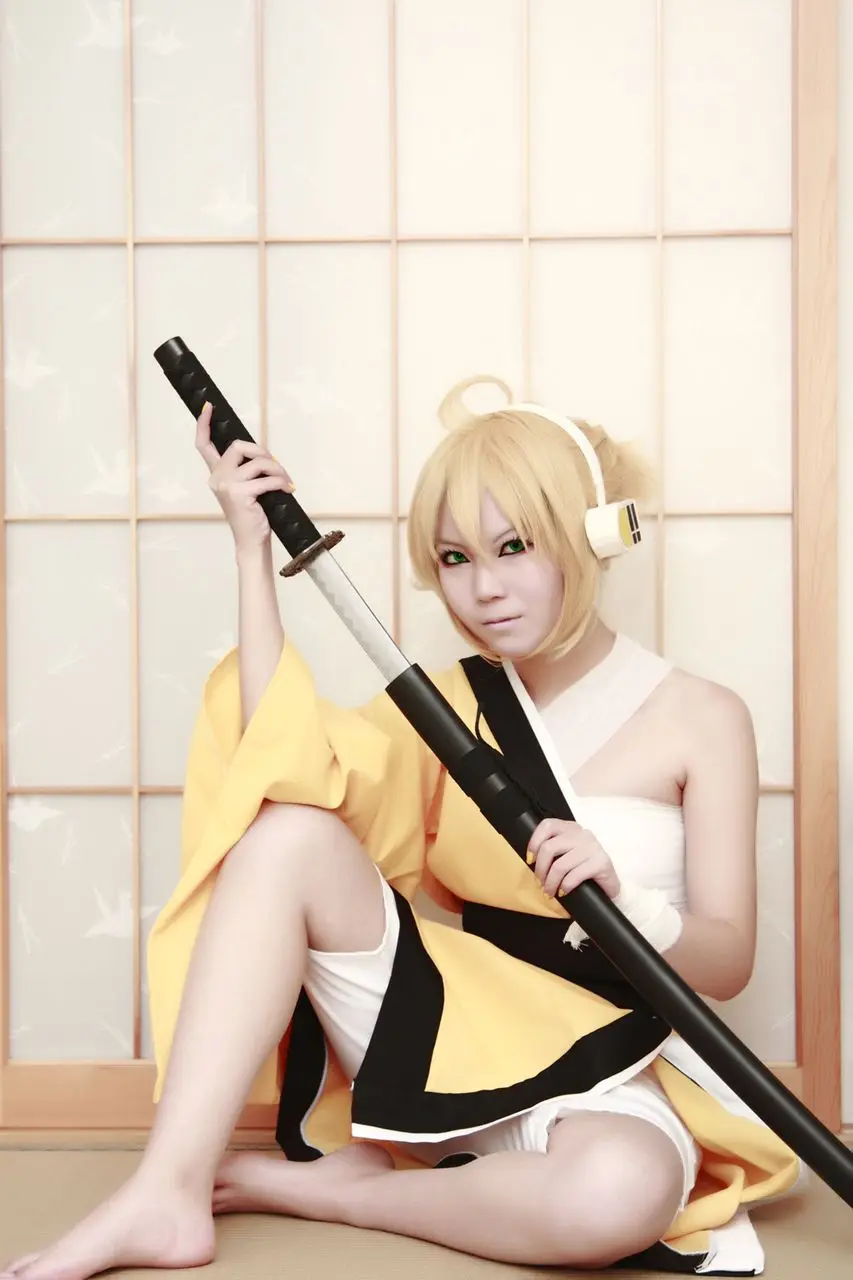 

(QYY-066) Vocaloid Gekokujo Kagamine Rin/Ren KIMONO Anime Cosplay Costume