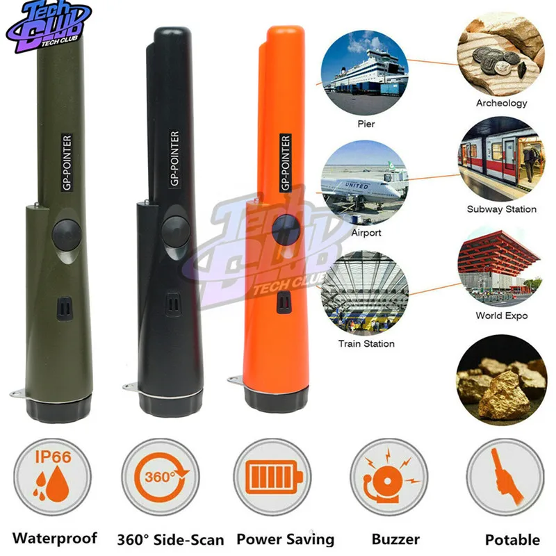 Модернизированный металлоискатель GP pointer водонепроницаемый ручной детектор для