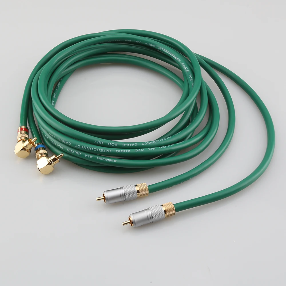 

Аудиокабель A54, 6N OFC, Hi-Fi RCA, штекер-штекер, позолоченные штекеры, прямоугольный Удлинительный штекер RCA
