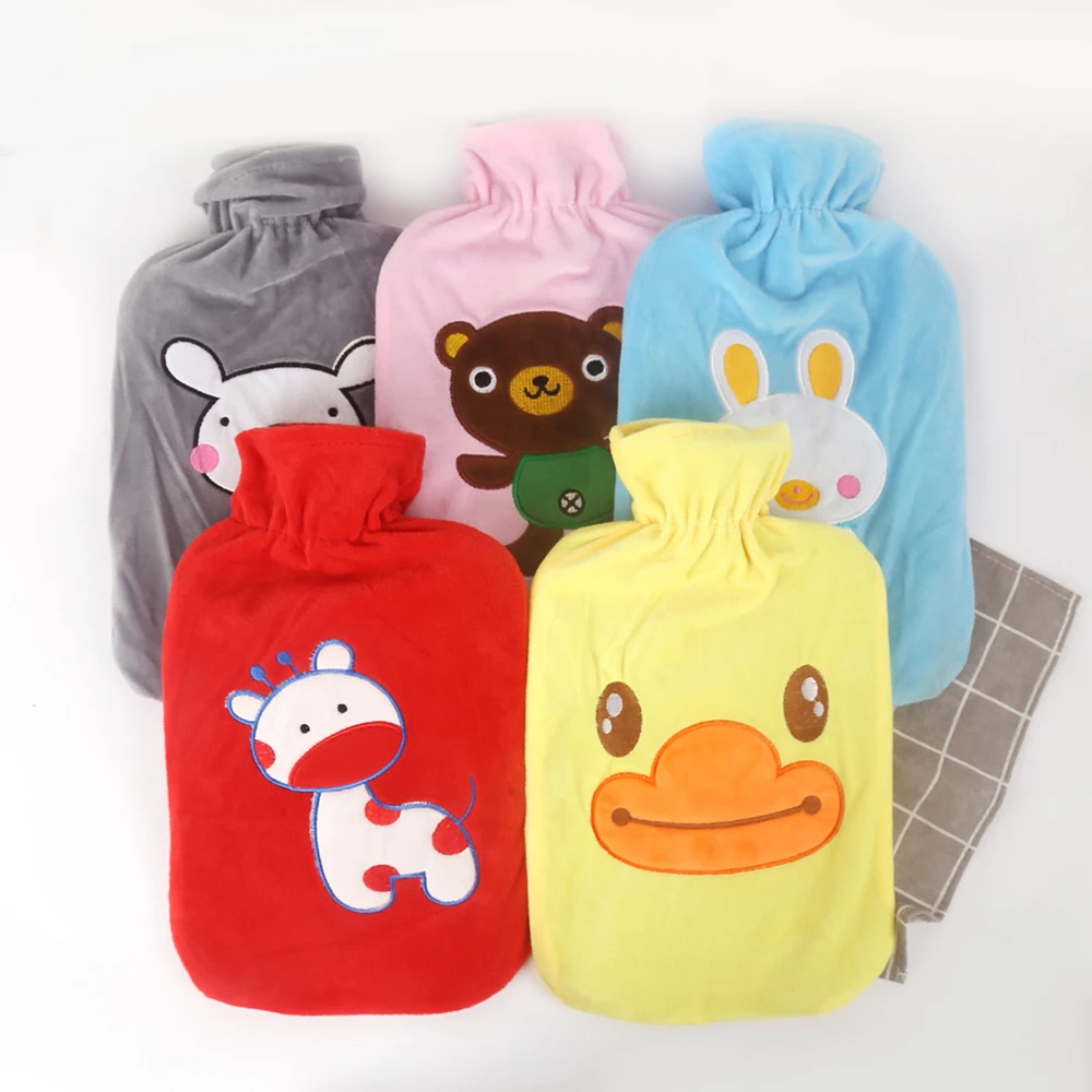 Грелка 2000 мл резиновая высокая плотность зимняя грелка для рук портативная