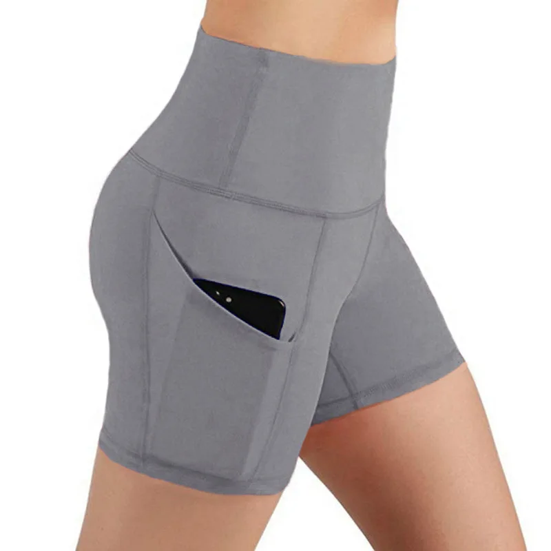 Yoga Shorts Workout Running Women Jogging Short Training Elastic Force With Pockets Sport | Спорт и развлечения