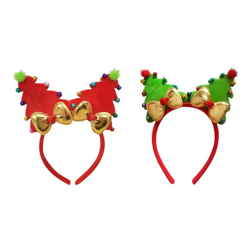 Рождественская повязка на голову с милым мультяшным бантом вечерние головные