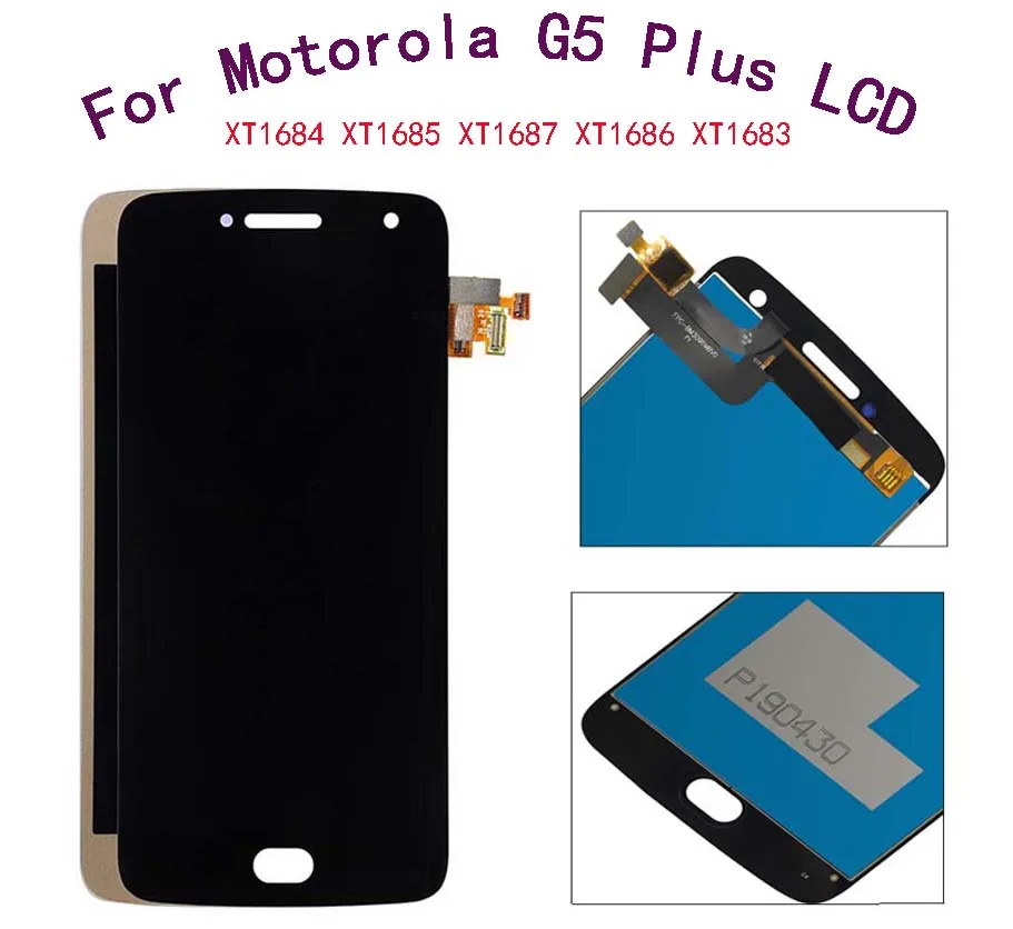 5 2 дюймов для Moto G5 Plus ЖК-дисплей с сенсорным экраном в сборе Motorola XT1684 XT1685 XT1683 XT1686