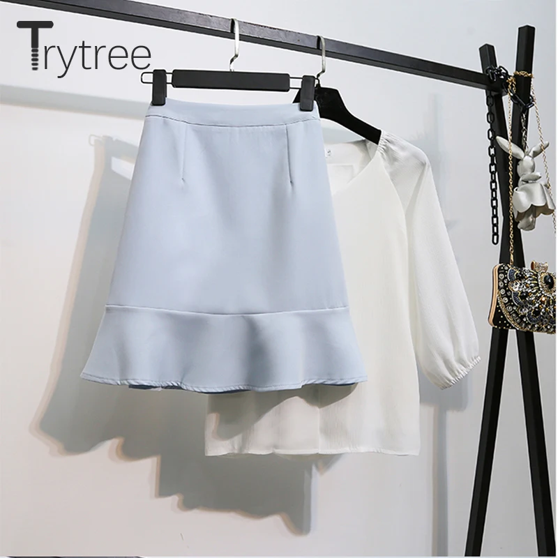 Осенний Женский комплект из двух предметов Trytree повседневный однобортный Топ с V