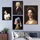 Картины на холсте с изображением женщины, классическая картина маслом с изображением губ, абстрактный пейзаж, настенные художественные принты, картины, домашний декор