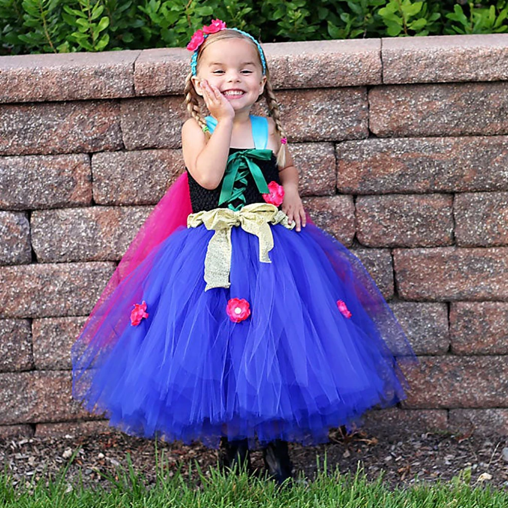 От 1 до 14 лет платье пачка принцессы со снегом для девочек Вечерние костюмы