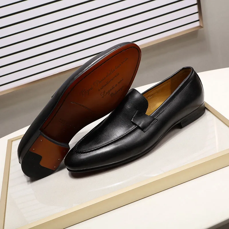 FELIX CHU Designer Fashion Mens Loafers Leather Handmade Black Brown Casual Business Dress Shoes Party Wedding Men's Footwear | Обувь