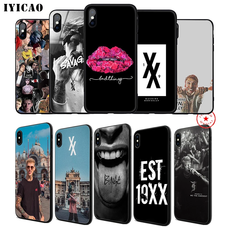 IYICAO Machine Gun Kelly MGK Soft Phone Case for iPhone 11 Pro XR X XS Max 6 6S 7 8 Plus 5 5S SE Silicone TPU |