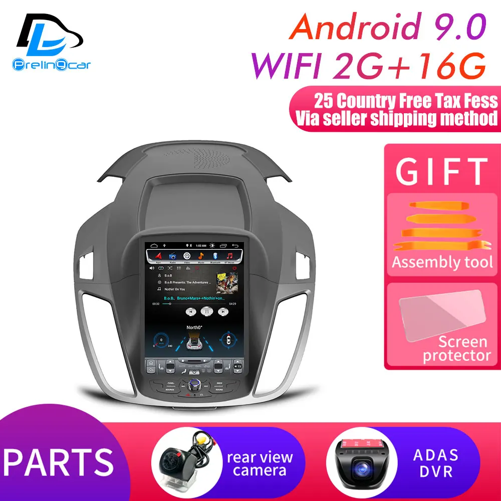 WIFI 2G16G add DVR 4G Lte 32G rom Вертикальная android система Мультимедиа Видео Радио плеер для ford escape kuga 2013- C-MAX Навигация стерео - Цвет: WIFI 2G16G add DVR