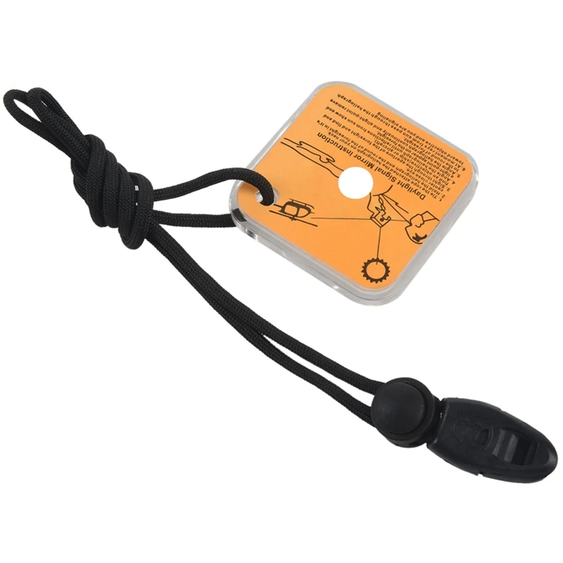 

Multi-Function Signal Mirror with 6 Pack 4mm Outdoor Tent Cords Lightweight Camping Rope