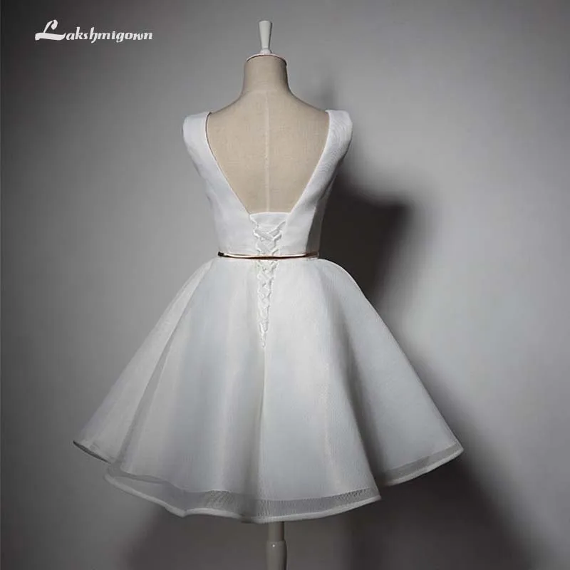Недорогие короткие пляжные свадебные платья Lakshmigown 2023 Женские официальные с
