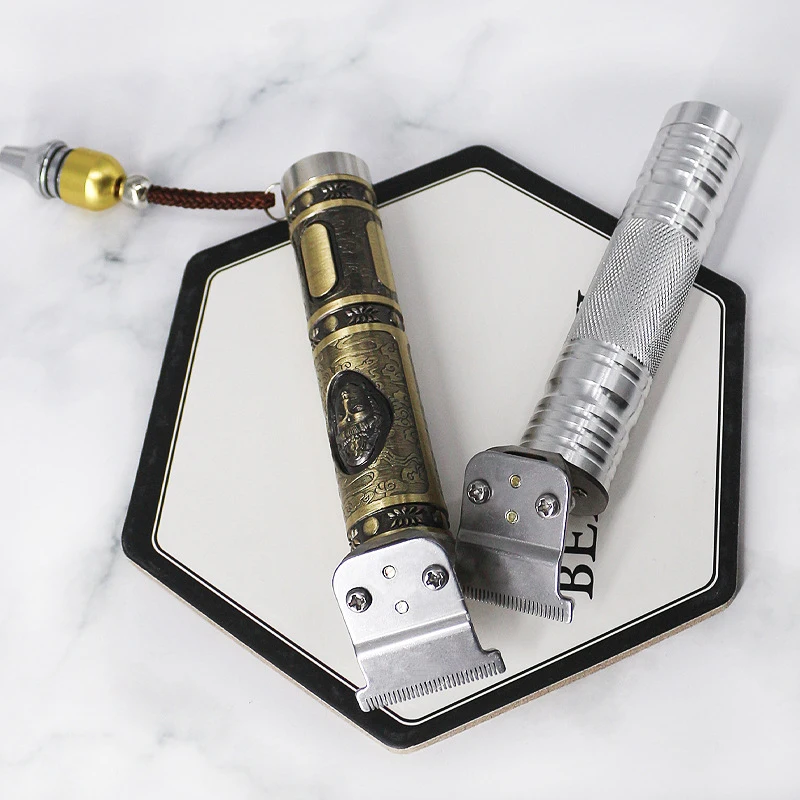 USB режущий цифровой триммер для волос резьба маленькая серебряная трубка медная